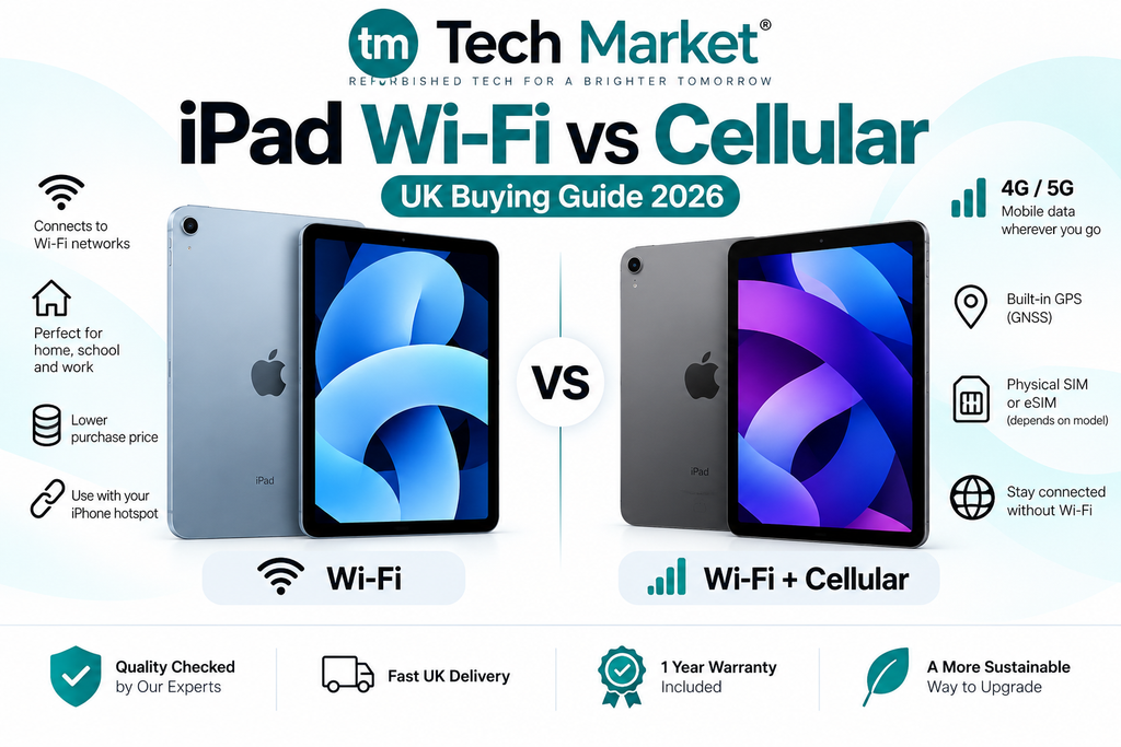 iPad Wi-Fi vs Cellular Refurbished UK (2026): Is 4G or 5G Worth It?