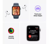 Apple Watch SE 2 GPS, 44mm Silver Aluminium Case with White Sport Band - Pristine