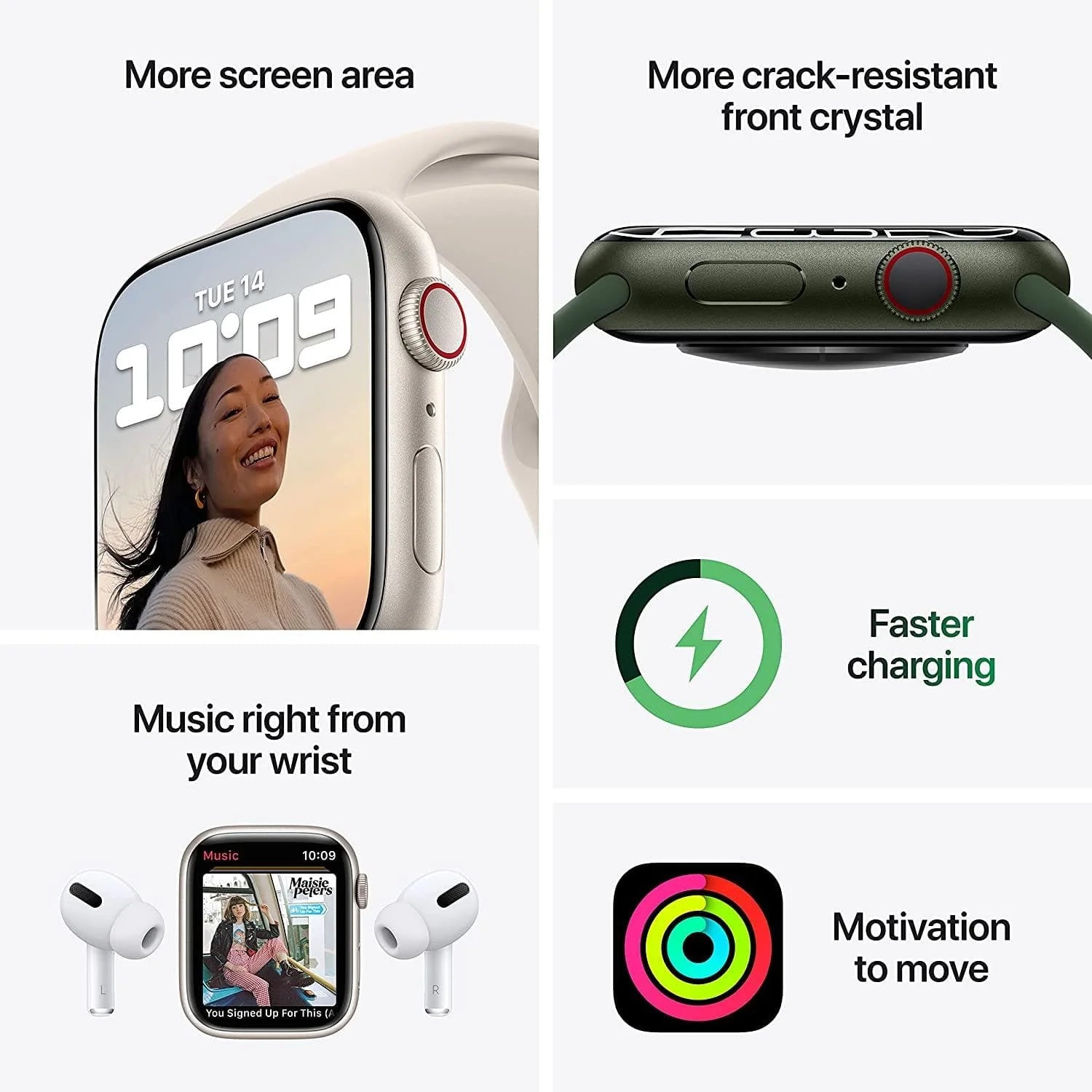 Apple Watch Series 7 GPS + Cellular - Blue Aluminium with Midnight Sport Band - 45mm - Good