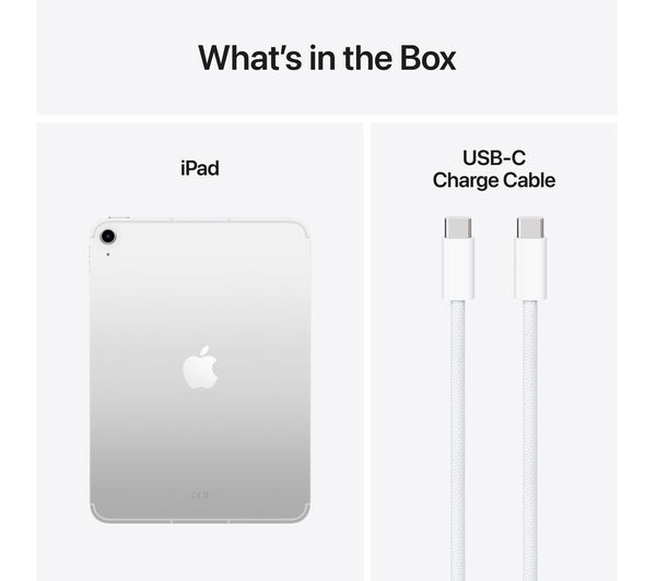 APPLE 11" iPad Cellular (2025) - 256 GB, Silver - Pristine