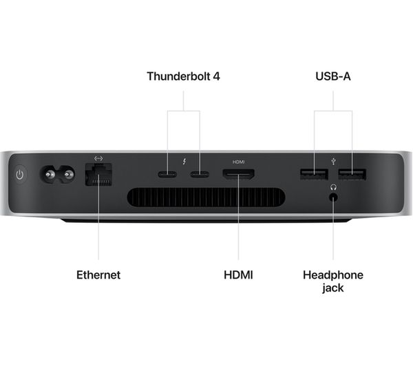 APPLE Mac mini (2023) - M2, 8GB RAM, 512GB SSD, Silver - Pristine