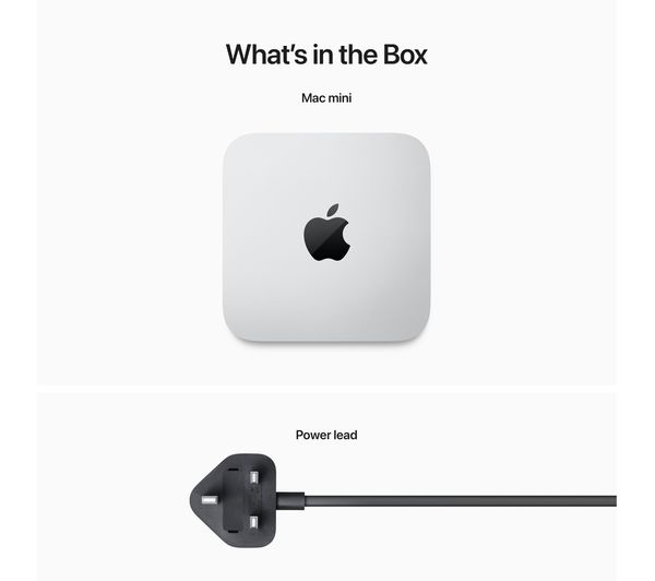 APPLE Mac mini (2023) - M2, 8GB RAM, 512GB SSD, Silver - Pristine