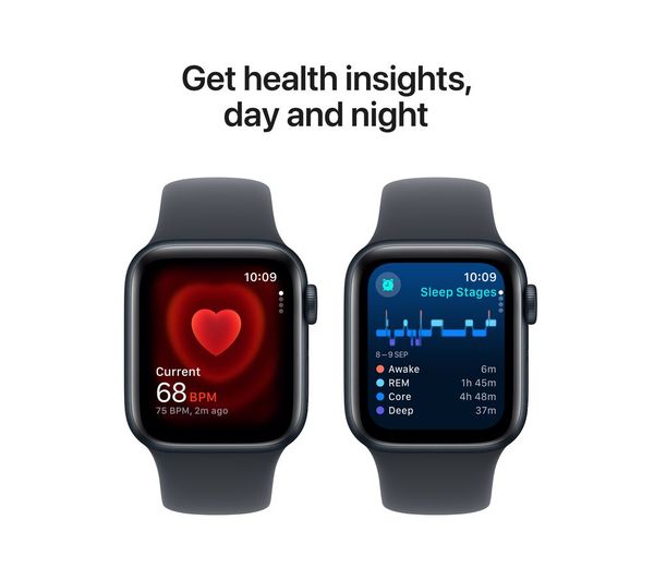 APPLE Watch SE 2 - 40mm Midnight Aluminium Case with Midnight Sports Band, M/L - Very Good