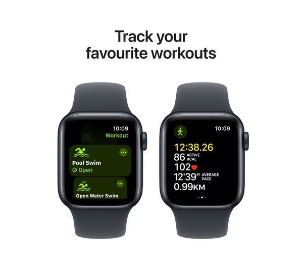 APPLE Watch SE 2 - 40mm Midnight Aluminium Case with Midnight Sports Band, M/L - Very Good