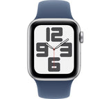 APPLE Watch SE 2 - 40mm Silver Aluminium Case with Denim Sport Band - S/M - Good