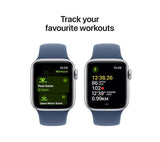APPLE Watch SE 2 - 40mm Silver Aluminium Case with Denim Sport Band - S/M - Good