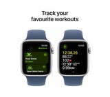 APPLE Watch SE 2 - 44mm Silver Aluminium Case with Denim Sport Band, M/L - Good
