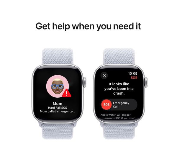 Apple Watch Series 10 GPS 42mm Silver Aluminium with Blue Cloud Sport Loop – Very Good