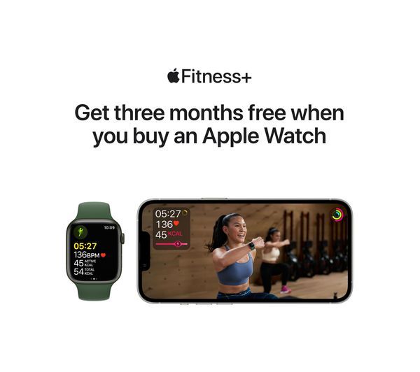 APPLE Watch Series 7 GPS - Midnight Aluminium with Midnight Sports Band, 45mm - Good