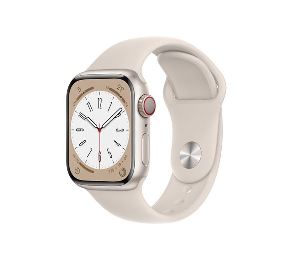 Apple Watch Series 8 GPS + Cellular, 41mm Starlight Aluminium Case with Starlight Sport Band - Good