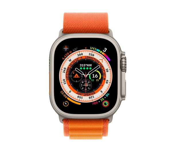 APPLE Watch Ultra Cellular - Titanium with Orange Alpine Loop, Large, 49mm - Good