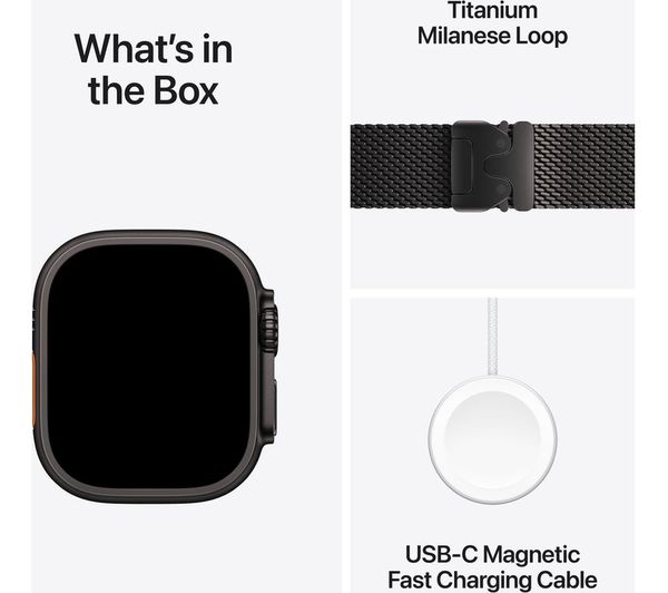 Apple Watch Ultra 2 Cellular 49mm Black Titanium with Milanese Loop – Very Good