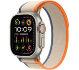 Apple Watch Ultra 2 GPS + Cellular, 49mm Titanium Case with Orange & Beige Trail Loop, S/M - Very Good