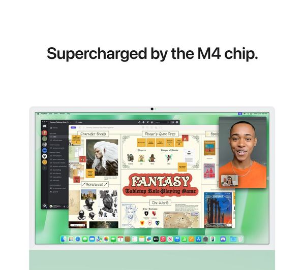 APPLE iMac 4.5K 24" (2024) - M4, 16GB RAM, 256GB SSD, Green – Pristine