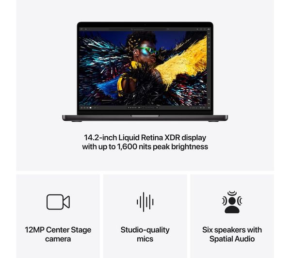 Apple MacBook Pro 14" (2024) M4 16GB RAM 512GB SSD Space Black – Pristine