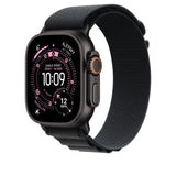 Apple Watch 49mm Black Alpine Loop – Medium (Titanium Finish)