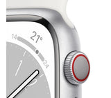 Apple Watch Series 8 Cellular 45mm Silver with White Sport Band – Pristine