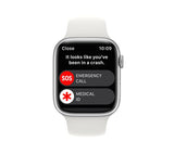 Apple Watch Series 8 Cellular 45mm Silver with White Sport Band – Pristine