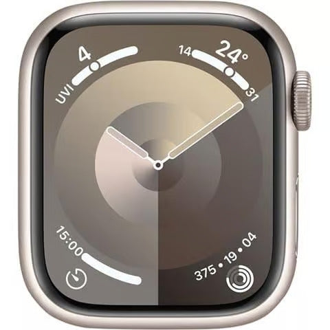 Apple Watch Series 9 Cellular, 45mm Starlight Aluminium Case with Midnight Sport Band - Good