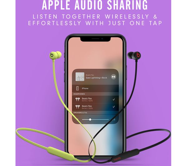 BEATS Flex Wireless Bluetooth Earphones - Citrus Yellow