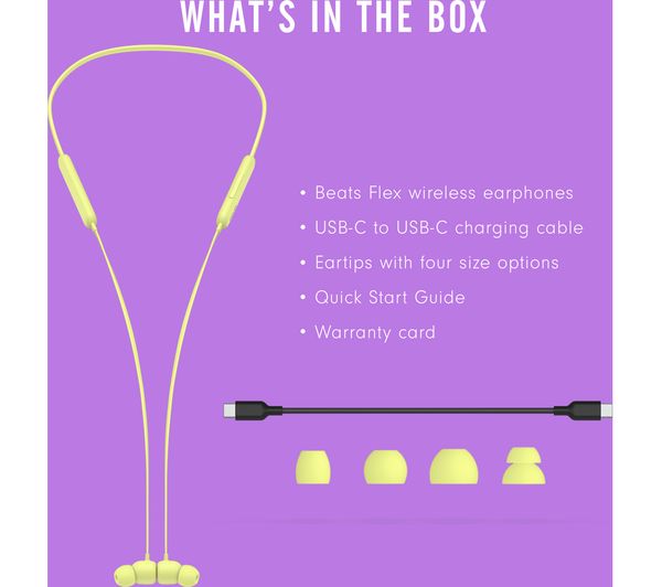 BEATS Flex Wireless Bluetooth Earphones - Citrus Yellow