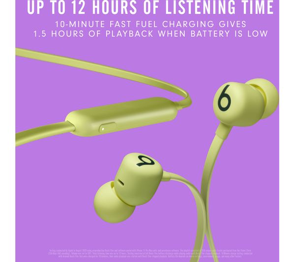 BEATS Flex Wireless Bluetooth Earphones - Citrus Yellow