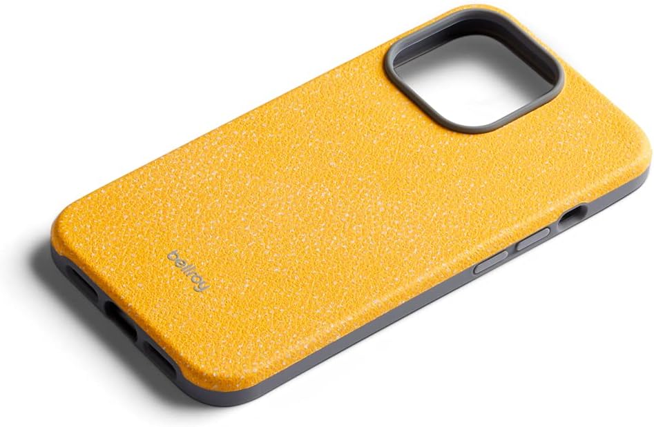 Bellroy Phone Case for iPhone 13 Pro Max (Leather iPhone Cover, Soft Microfiber Lining) - Citrus