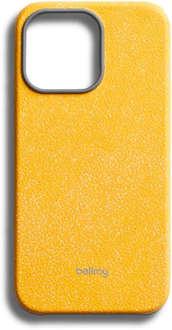 Bellroy Phone Case for iPhone 13 Pro Max (Leather iPhone Cover, Soft Microfiber Lining) - Citrus