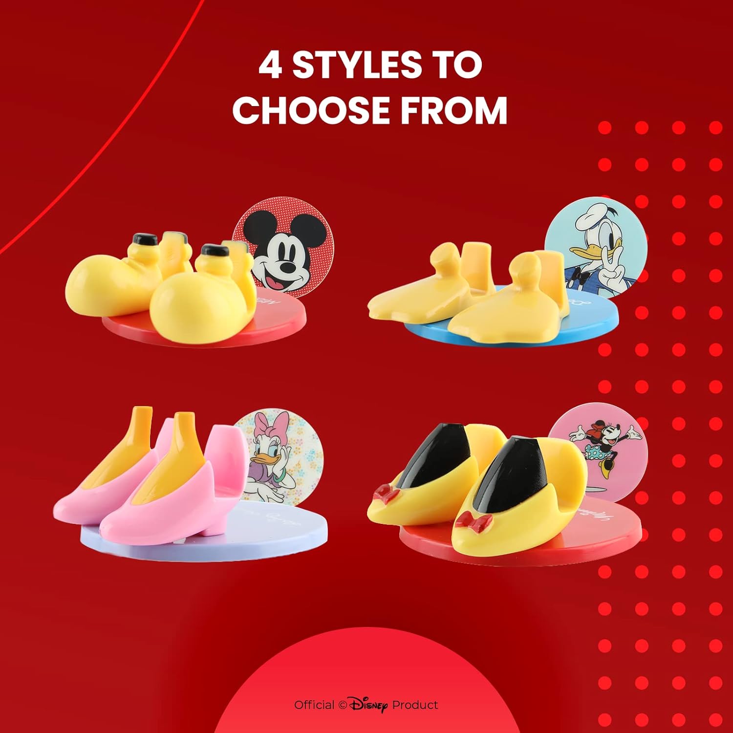 Disney Mickey Mouse Feet Mobile Phone Holder with Bonus Decal Sticker