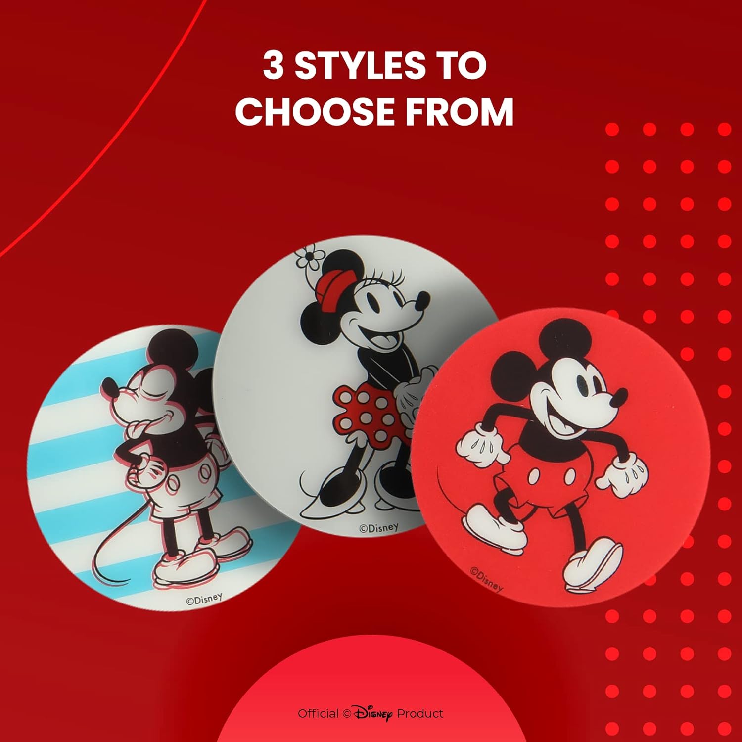 Disney Mickey Mouse Hands Mobile Phone Holder with Bonus Decal Sticker
