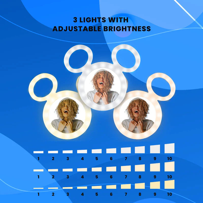 Disney Mickey Mouse Ring Light- 12 Inch LED Ring Light with Tripod and Built in Phone Holde and 3 Light Settings- Mickey Mouse Gifts
