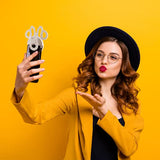 Disney Minnie Mouse Clip On Selfie Ring Light for Phone - Minnie Rechargeable LED Ring Light for iPhone and Other Devices- Minnie Mouse Small Ring Light - 3 Light Setting