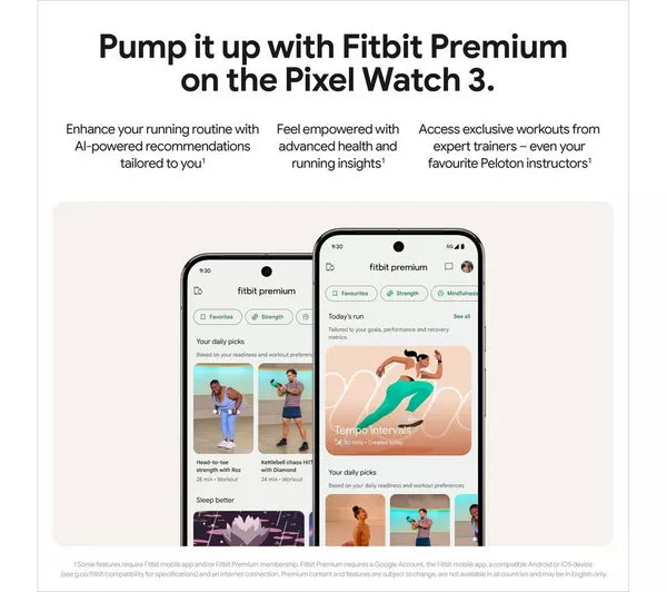 GOOGLE Pixel Watch 3 WiFi - Black, Obsidian Band, 41mm - Pristine