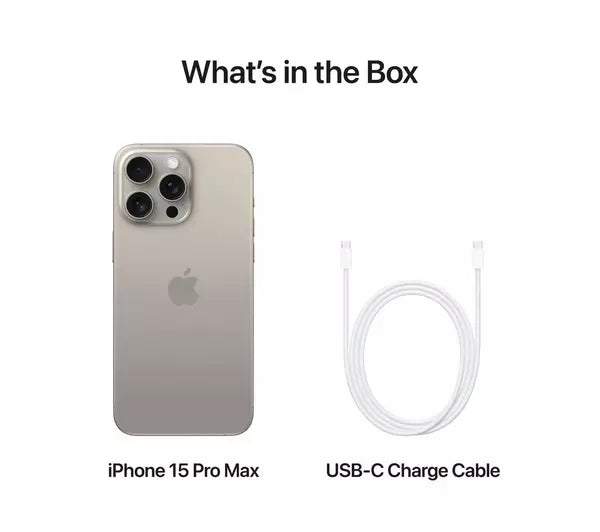 APPLE iPhone 15 Pro Max - 256 GB, Natural Titanium - Pristine