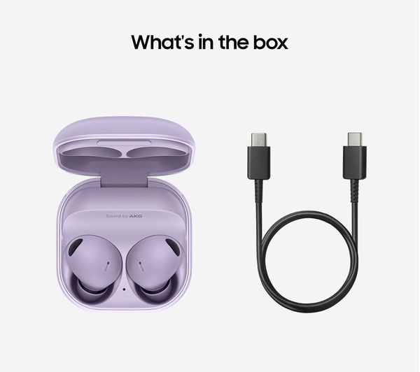 SAMSUNG Galaxy Buds2 Pro Wireless Bluetooth Noise-Cancelling Earbuds - Bora Purple - Pristine