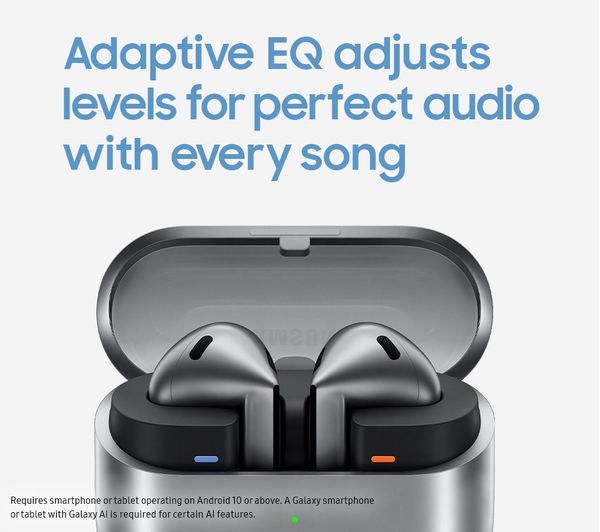 SAMSUNG Galaxy Buds3 Wireless Bluetooth Noise-Cancelling Earbuds - White - Pristine