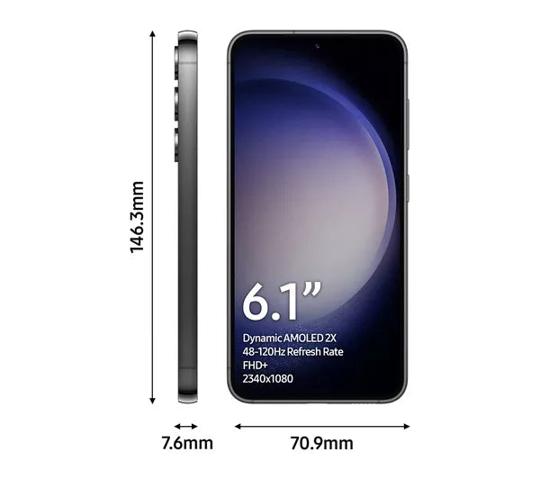 SAMSUNG Galaxy S23 - 128GB, Phantom Black - Acceptable