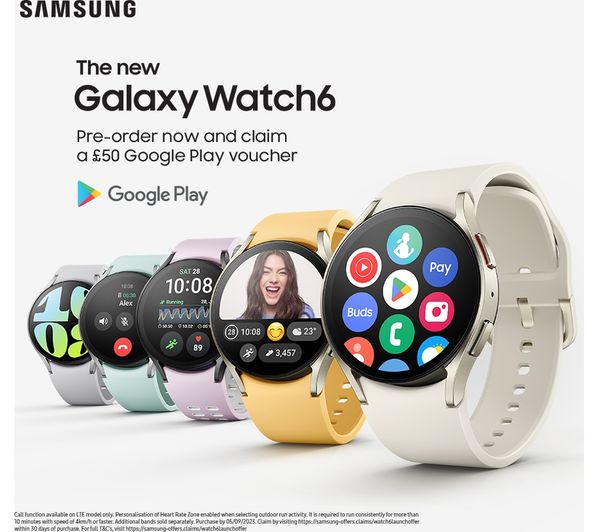 SAMSUNG Galaxy Watch6 - Silver, 44mm - Pristine