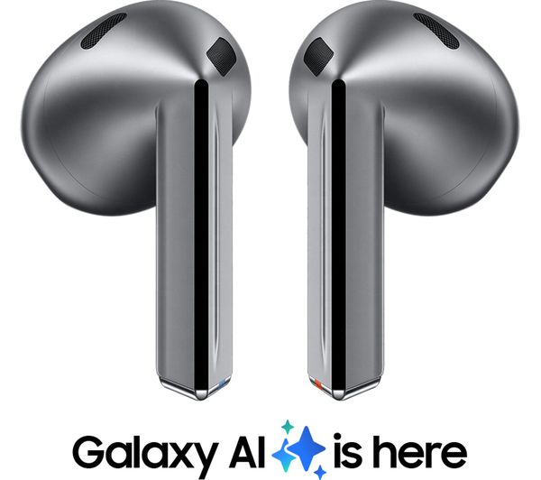 SAMSUNG Galaxy Buds3 Wireless Bluetooth Noise-Cancelling Earbuds - Silver - Pristine