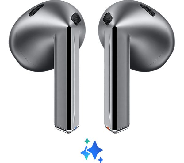 SAMSUNG Galaxy Buds3 Wireless Bluetooth Noise-Cancelling Earbuds - Silver - Pristine