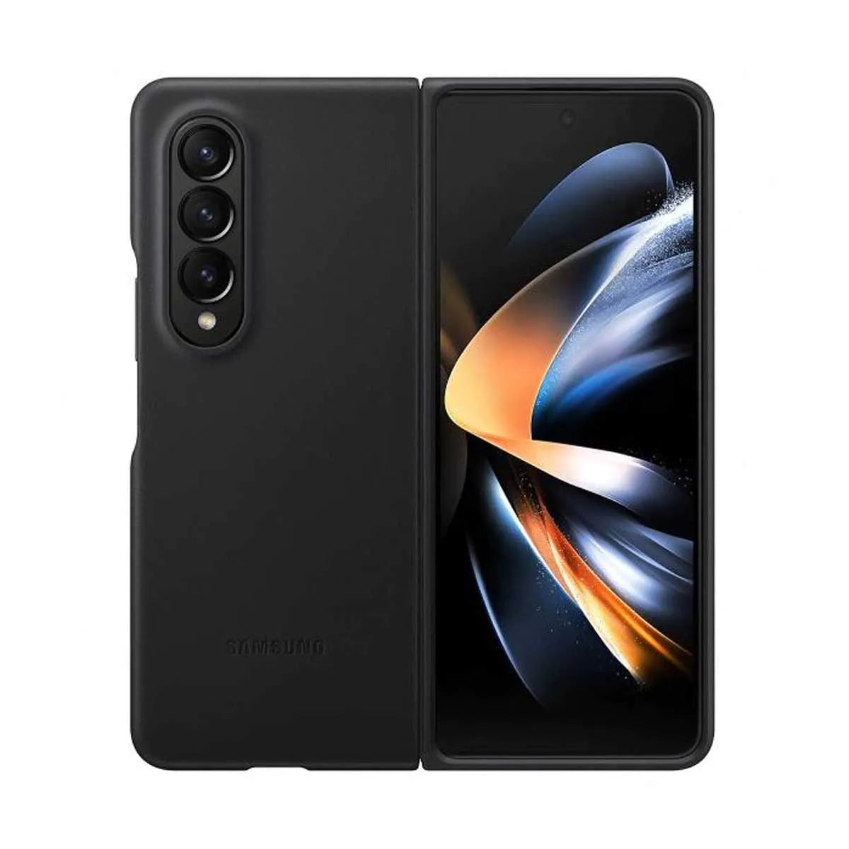 Samsung Galaxy Z Fold4 Leather Cover Case - Black