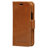 dbramante1928 Lynge Leather Wallet Case Magnetic Flip Cover for iPhone 12 Mini Tan