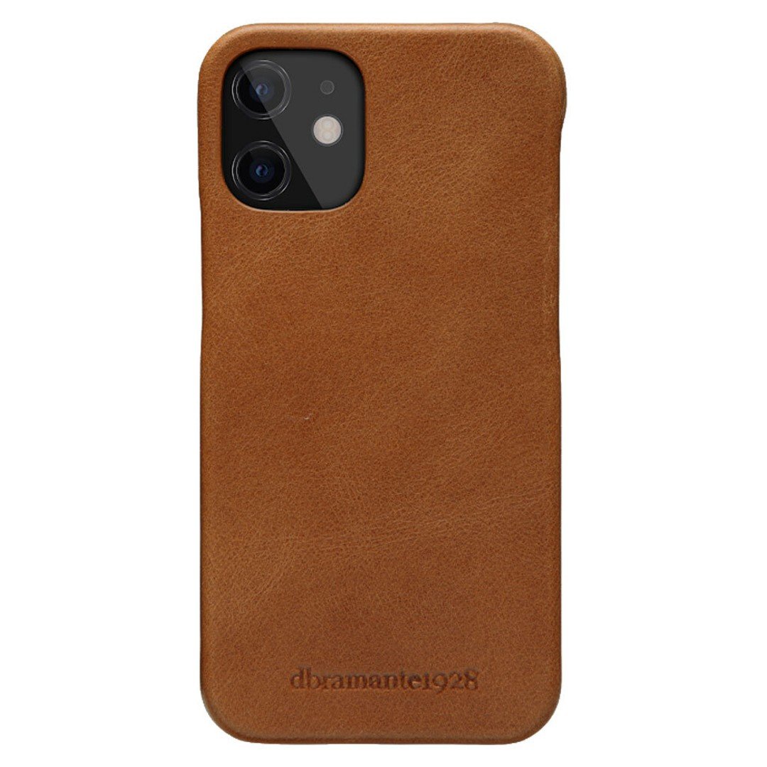 dbramante1928 Lynge Leather Wallet Case Magnetic Flip Cover for iPhone 12 Mini Tan