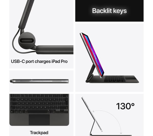 Apple Magic Keyboard for iPad Pro 12.9″ & iPad Air 13″ – Black – Good