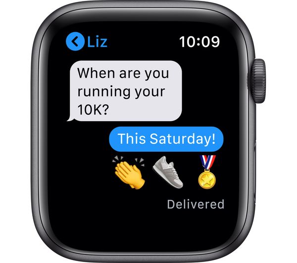 APPLE Watch Series 6 GPS - Blue Aluminium with Black Sports Band, 40mm - Acceptable