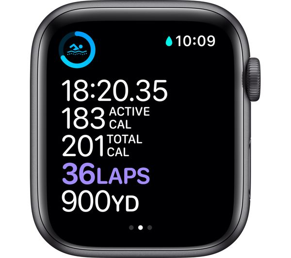 APPLE Watch Series 6 GPS - Blue Aluminium with Black Sports Band, 40mm - Acceptable