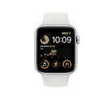 Apple Watch SE 2 GPS, 44mm Silver Aluminium Case with White Sport Band - Pristine