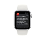 Apple Watch SE 2 GPS, 44mm Silver Aluminium Case with White Sport Band - Pristine