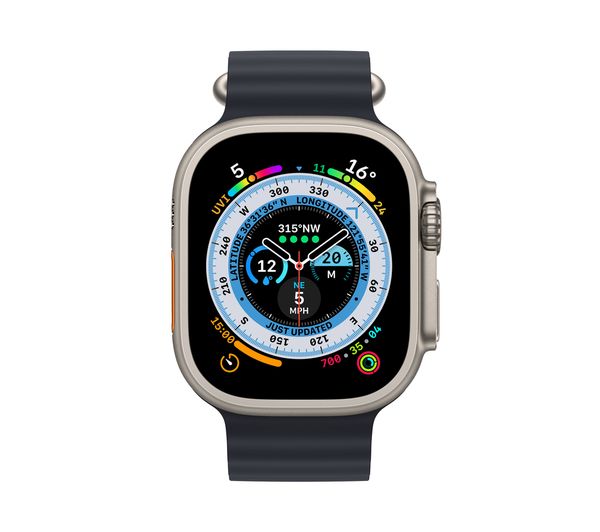 Apple Watch Ultra (GPS + Cellular), 49mm Titanium Case with Midnight Ocean Band - Pristine