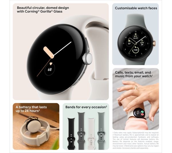 GOOGLE Pixel Watch 4G with Google Assistant - Black - Good